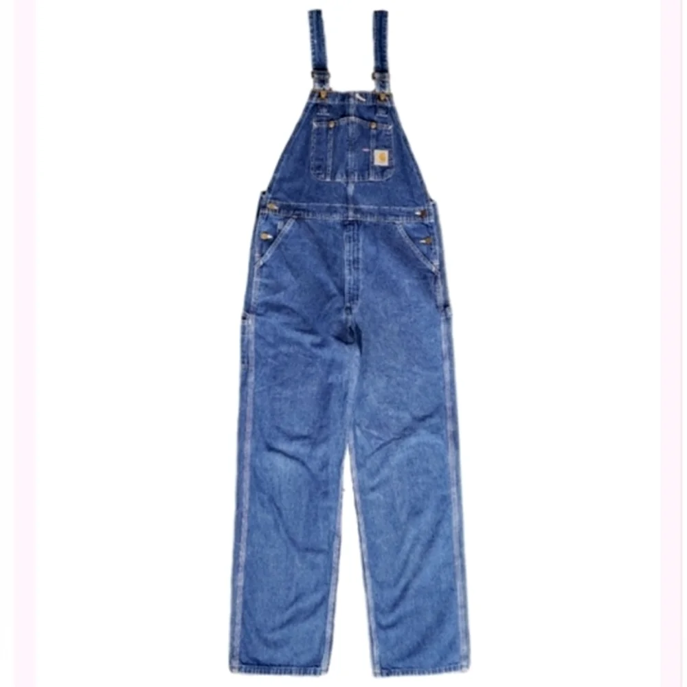 Carhartt Mens Denim 100% Cotton Overalls Blue Size 36 - Picture 1 of 11